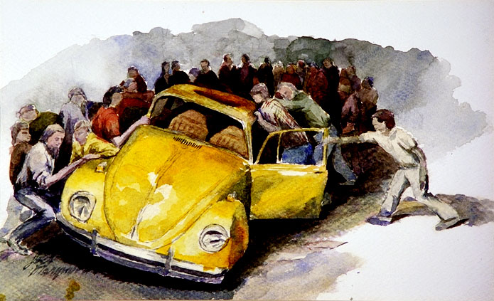 Water Color - VW in Riot
