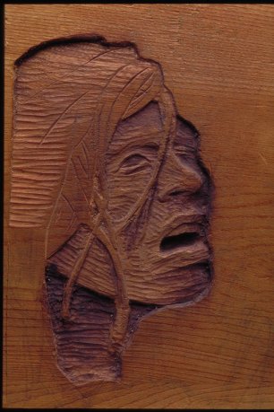 Wood Carving - Woman's Pain
